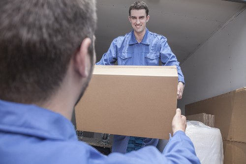 Low-carbon removal van loaded with clearly sorted reusable and recyclable items
