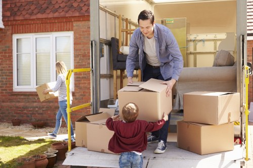 Local removal team planning a move in Hire with packing supplies