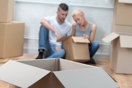 Customer selecting a payment method for removal van hire