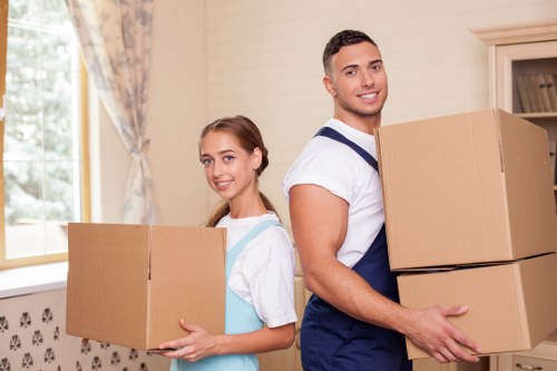 Loaded rental van used for furniture transportation