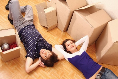Commercial move transport with a removal van